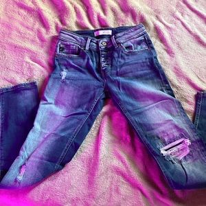 Kancan womens straight leg jeans distressed